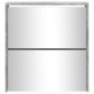 Scarpiera con Specchio a 2 Livelli Grigio cemento 63x17x67 cm Scarpiera con Specchio a 2 Livelli Grigio cemento 63x17x67 cm
