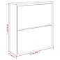 Scarpiera con Specchio a 2 Livelli Grigio cemento 63x17x67 cm Scarpiera con Specchio a 2 Livelli Grigio cemento 63x17x67 cm