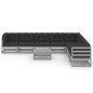 vidaXL Set Divani da Giardino 9 pz Grigio Cuscini Massello di Pino vidaXL Set Divani da Giardino 9 pz Grigio Cuscini Massello di Pino