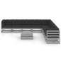 vidaXL Set Divani da Giardino 10pz con Cuscini Grigio Massello di Pino vidaXL Set Divani da Giardino 10pz con Cuscini Grigio Massello di Pino
