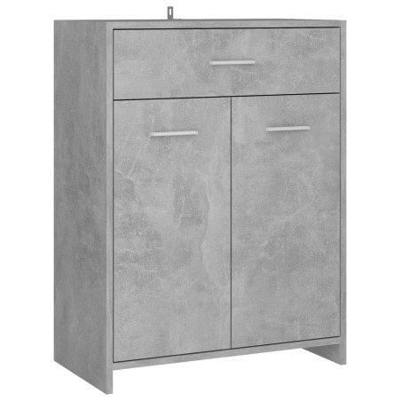Armadio da Bagno Grigi Cemento 60x33x80 cm in Truciolato