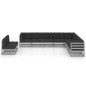 vidaXL Set Divani da Giardino 10pz con Cuscini Grigio Massello di Pino