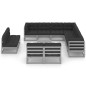 vidaXL Set Divani da Giardino 12pz con Cuscini Grigio Massello di Pino