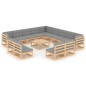 vidaXL Set Divani Giardino 14 pz con Cuscini in Legno Massello di Pino vidaXL Set Divani Giardino 14 pz con Cuscini in Legno Massello di Pino