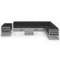vidaXL Set Divani da Giardino 12pz con Cuscini Grigio Massello di Pino vidaXL Set Divani da Giardino 12pz con Cuscini Grigio Massello di Pino