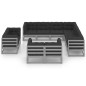 vidaXL Set Divani da Giardino 11 pz Grigio Cuscini Massello di Pino vidaXL Set Divani da Giardino 11 pz Grigio Cuscini Massello di Pino