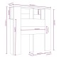 Testiera con Contenitore Bianco 100x18,5x104,5 cm Testiera con Contenitore Bianco 100x18,5x104,5 cm