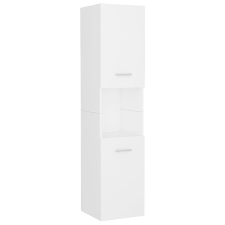 Armadio da Bagno Bianco 30x30x130 cm in Truciolato