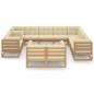 vidaXL Set Salotto Giardino e Cuscini 12 pz Legno Massello Pino Ambra vidaXL Set Salotto Giardino e Cuscini 12 pz Legno Massello Pino Ambra