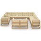 vidaXL Set Divani Giardino 13pz Cuscini Marrone Miele in Pino Massello vidaXL Set Divani Giardino 13pz Cuscini Marrone Miele in Pino Massello