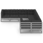 vidaXL Set Divani da Giardino 8 pz Grigio Cuscini Massello di Pino vidaXL Set Divani da Giardino 8 pz Grigio Cuscini Massello di Pino