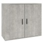 Credenza Grigio Cemento 80x33x70 cm in Legno Multistrato Credenza Grigio Cemento 80x33x70 cm in Legno Multistrato