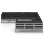 vidaXL Set Divani da Giardino 10 pz Grigio Cuscini Massello di Pino vidaXL Set Divani da Giardino 10 pz Grigio Cuscini Massello di Pino