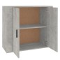 Credenza Grigio Cemento 80x33x70 cm in Legno Multistrato Credenza Grigio Cemento 80x33x70 cm in Legno Multistrato