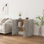 Credenza Grigio Cemento 80x33x70 cm in Legno Multistrato Credenza Grigio Cemento 80x33x70 cm in Legno Multistrato