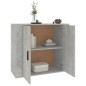 Credenza Grigio Cemento 80x33x70 cm in Legno Multistrato Credenza Grigio Cemento 80x33x70 cm in Legno Multistrato
