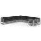 vidaXL Set Divani da Giardino 10 pz Grigio Cuscini Massello di Pino vidaXL Set Divani da Giardino 10 pz Grigio Cuscini Massello di Pino