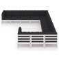 vidaXL Set Divani da Giardino 11pz con Cuscini Massello di Pino Bianco