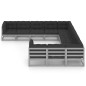 vidaXL Set Divani da Giardino 11 pz Grigio Cuscini Massello di Pino