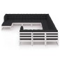 vidaXL Set Divani da Giardino 12 pz Cuscini Bianchi Massello di Pino