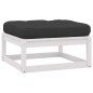 vidaXL Set Divani da Giardino 12 pz Cuscini Bianchi Massello di Pino