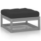 vidaXL Set Divani da Giardino 6 pz Grigio Cuscini Massello di Pino vidaXL Set Divani da Giardino 6 pz Grigio Cuscini Massello di Pino