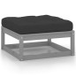 vidaXL Set Divani da Giardino 9 pz Grigio Cuscini Massello di Pino