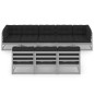 vidaXL Set Divani da Giardino 8 pz con Cuscini Grigio Massello di Pino