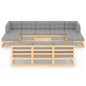 vidaXL Set Divani Giardino 11 pz con Cuscini in Legno Massello di Pino vidaXL Set Divani Giardino 11 pz con Cuscini in Legno Massello di Pino