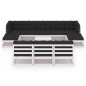vidaXL Set Divani da Giardino 11 pz Cuscini Bianchi Massello di Pino vidaXL Set Divani da Giardino 11 pz Cuscini Bianchi Massello di Pino