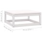 vidaXL Set Divani da Giardino 11 pz Cuscini Bianchi Massello di Pino vidaXL Set Divani da Giardino 11 pz Cuscini Bianchi Massello di Pino