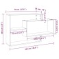 Mensola a Muro Grigio Sonoma 104x20x58,5 cm Legno Multistrato Mensola a Muro Grigio Sonoma 104x20x58,5 cm Legno Multistrato