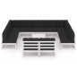 vidaXL Set Divani da Giardino 12 pz Cuscini Bianchi Massello di Pino vidaXL Set Divani da Giardino 12 pz Cuscini Bianchi Massello di Pino
