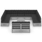 vidaXL Set Divani da Giardino 12pz con Cuscini Grigio Massello di Pino vidaXL Set Divani da Giardino 12pz con Cuscini Grigio Massello di Pino