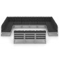 vidaXL Set Divani da Giardino 13 pz Grigio Cuscini Massello di Pino