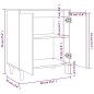 Credenza Grigio Sonoma 60x35x70 cm in Legno Ingegnerizzato