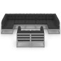 vidaXL Set Divani da Giardino 9 pz Grigio Cuscini Massello di Pino
