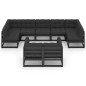 vidaXL Set Divani da Giardino 9 pz con Cuscini Massello di Pino Nero vidaXL Set Divani da Giardino 9 pz con Cuscini Massello di Pino Nero