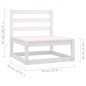 vidaXL Set Divani da Giardino 10 pz Cuscini Bianchi Massello di Pino vidaXL Set Divani da Giardino 10 pz Cuscini Bianchi Massello di Pino