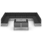 vidaXL Set Divani da Giardino 12pz con Cuscini Grigio Massello di Pino vidaXL Set Divani da Giardino 12pz con Cuscini Grigio Massello di Pino