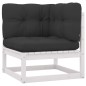 vidaXL Set Divani da Giardino 13pz con Cuscini Massello di Pino Bianco vidaXL Set Divani da Giardino 13pz con Cuscini Massello di Pino Bianco