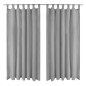 2 Pz Tende in Micro Raso con Passanti 140x245 cm Grigie 2 Pz Tende in Micro Raso con Passanti 140x245 cm Grigie