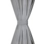 2 Pz Tende in Micro Raso con Passanti 140x245 cm Grigie 2 Pz Tende in Micro Raso con Passanti 140x245 cm Grigie