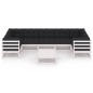 vidaXL Set Salotto Giardino 8pz con Cuscini Bianco Legno Massello Pino vidaXL Set Salotto Giardino 8pz con Cuscini Bianco Legno Massello Pino
