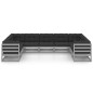 vidaXL Set Divani da Giardino 9 pz Grigio Cuscini Massello di Pino vidaXL Set Divani da Giardino 9 pz Grigio Cuscini Massello di Pino