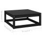 vidaXL Set Divani da Giardino 11 pz con Cuscini Massello di Pino Nero vidaXL Set Divani da Giardino 11 pz con Cuscini Massello di Pino Nero