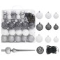 vidaXL Set Albero Natale Artificiale con LED Palline e Pigne 240 cm vidaXL Set Albero Natale Artificiale con LED Palline e Pigne 240 cm