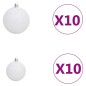 vidaXL Set Albero Natale Artificiale con LED Palline e Pigne 240 cm vidaXL Set Albero Natale Artificiale con LED Palline e Pigne 240 cm