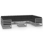 vidaXL Set Divani da Giardino 10pz Grigio con Cuscini Massello di Pino vidaXL Set Divani da Giardino 10pz Grigio con Cuscini Massello di Pino