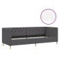 vidaXL Dormeuse con Materasso USB Grigio Scuro in Tessuto 90x200 cm vidaXL Dormeuse con Materasso USB Grigio Scuro in Tessuto 90x200 cm